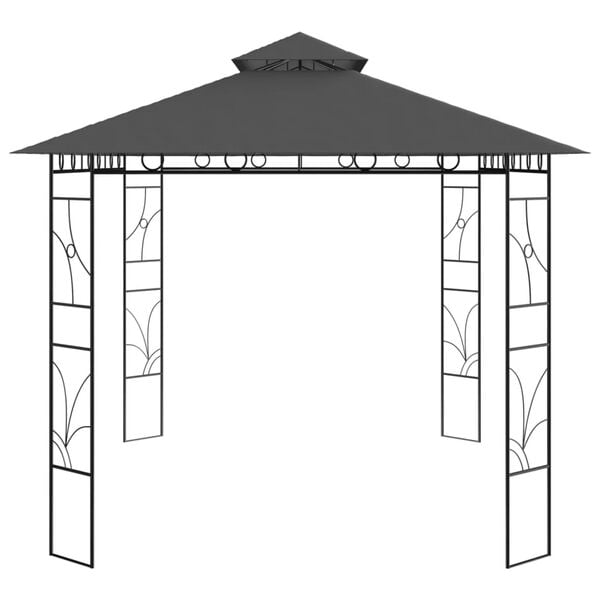 vidaXL Altánok 4x3x2,7 m antracitový 160 g/m²