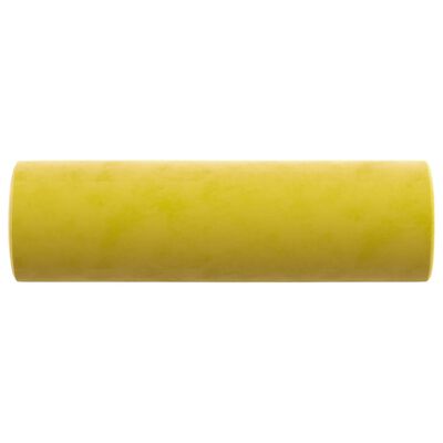 vidaXL Dekoratívne vankúše 2 ks žlté Ø15x50 cm zamat