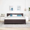 vidaXL Posteľ boxspring s matracom Tmavohned&aacute; 180 x 200 cm l&aacute;tka