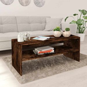 vidaXL Konferenčn&yacute; stol&iacute;k dymov&yacute; dub 100x40x40 cm spracovan&eacute; drevo