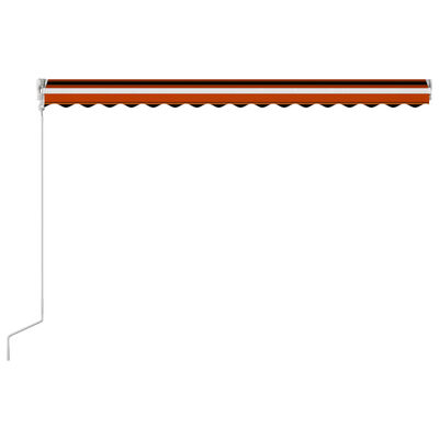 vidaXL Automatická zaťahovacia markíza oranžová a hnedá 450x300 cm