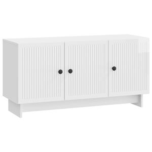 vidaXL TV skrinka Biela s vysok&yacute;m leskom 99 x 34,5 x 50 cm