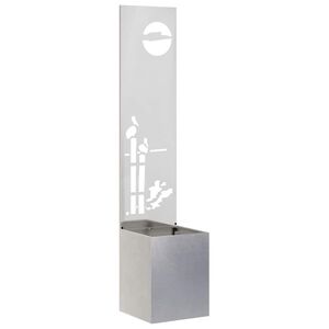 vidaXL Z&aacute;hradn&aacute; clona na s&uacute;kromie Rezac&iacute; Strieborn&yacute; 32 x 140 cm