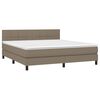 vidaXL Posteľn&yacute; r&aacute;m boxspring s matracom sivohned 160x200 cm l&aacute;tka
