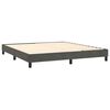vidaXL Posteľn&yacute; r&aacute;m boxspring s matracom tmavosiv&yacute; 160x200 cm zamat