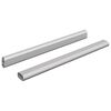 vidaXL Tyč do skrine 2 pcs Strieborn&aacute; 764 x 15 x 29 mm