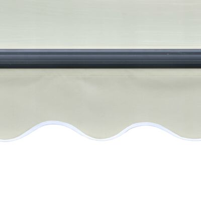 vidaXL Zaťahovacia markíza so senzorom vetra a LED 400x300 cm krémová