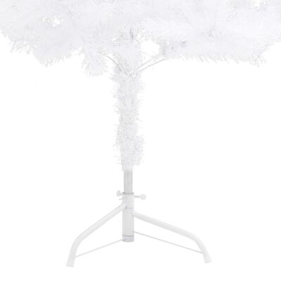 vidaXL Rohový umelý vianočný stromček biely 120 cm PVC