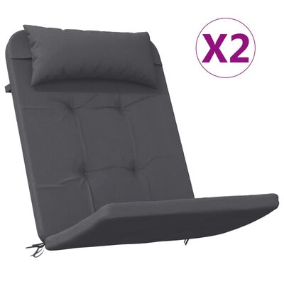 vidaXL Podušky na stoličky Adirondack 2 ks antracitové oxfordská látka