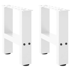 vidaXL Nohy na konferenčn&yacute; stol&iacute;k, biele, 2 ks, 30 x (30-31) cm, oceľov&eacute;