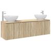 vidaXL Set kabinetov do k&uacute;peľne 3 ks Dub sonoma 49,5 x 44,5 x 65 cm