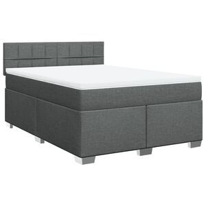 vidaXL Boxspring posteľ s matracom tmavosiv&aacute; 160x200 cm l&aacute;tka