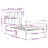 vidaXL Posteľ s knižnicou bez matraca 90x200 cm borovicový masív