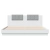 vidaXL Posteľný rám s čelom biely 200x200 cm kompozitné drevo