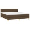 vidaXL Boxspring posteľ s matracom tmavohned&aacute; 180x200 cm l&aacute;tka