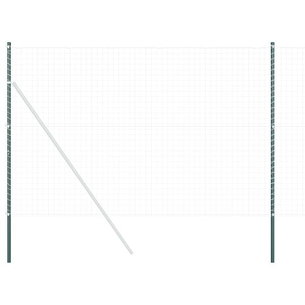 vidaXL Stĺp na plot. 12 pcs Zelen&aacute; Povrchovo upraven&aacute; oceľ