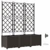 vidaXL Z&aacute;hradn&yacute; kvetin&aacute;č 3 pcs Hned&aacute; 120 x 40 x 142 cm Plast