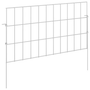 vidaXL Z&aacute;hradn&yacute; plot s kol&iacute;kmi 48 ks 55 x 30 cm Pozinkovan&aacute; oceľ