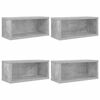 vidaXL Roh na skladovanie CD 4 ks Bet&oacute;novo siv&aacute; 40 x 17 x 17 cm