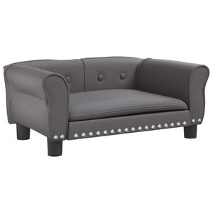 vidaXL Posteľ pre psa siv&aacute; 70x45x30 cm umel&aacute; koža