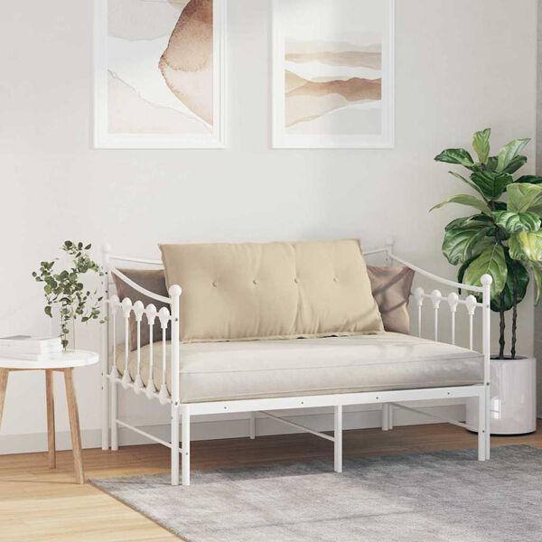 vidaXL Podu&scaron;ka na chrb&aacute;t Kr&eacute;mov&aacute; 100 x 50 cm Mikrovl&aacute;kno