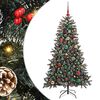 vidaXL Umel&yacute; vianočn&yacute; stromček Zelen&aacute; 150 cm PVC, plast a oceľ