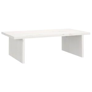 vidaXL Stojan na monitor biely 50x27x15 cm mas&iacute;vna borovica