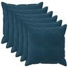 vidaXL Poťah na podložku 6 pcs HOUTEN Modr&aacute; 80 x 80 cm Zamat