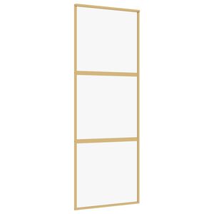 vidaXL Posuvn&eacute; dvere zlat&eacute; 76x205 cm č&iacute;re ESG sklo a hlin&iacute;k