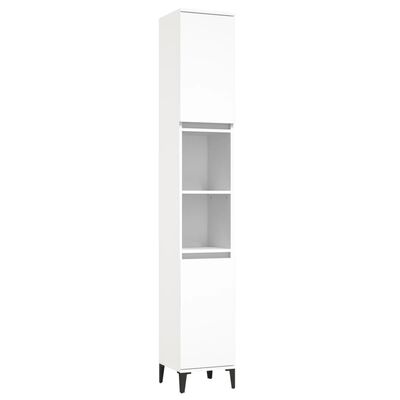 vidaXL 3-dielna súprava kúpeľňových skriniek biela kompozitné drevo