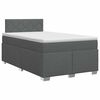 vidaXL Posteľ boxspring s matracom Tmavosiv&aacute; 120 x 190 cm L&aacute;tka