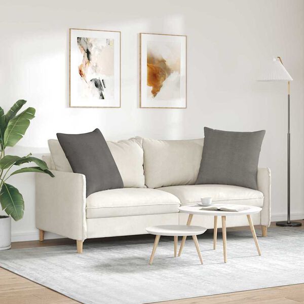 vidaXL Vankúše na pohovku 2 pcs Svetlosivá 80 x 80 cm