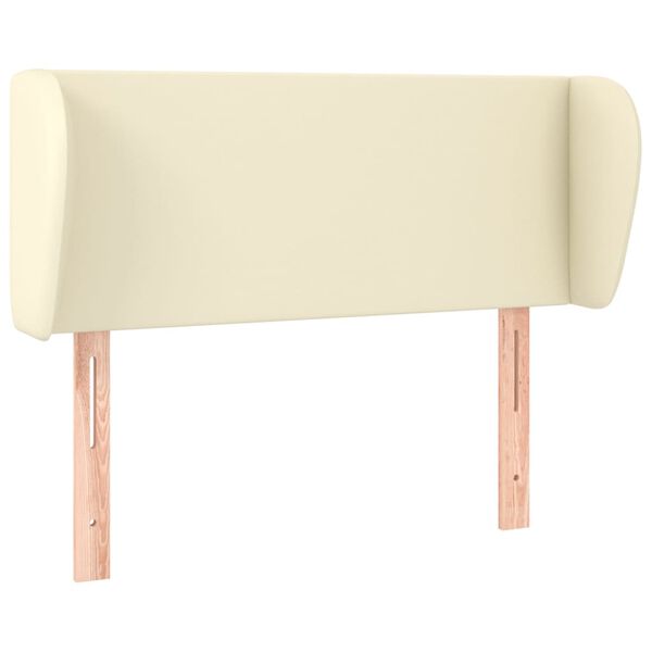 vidaXL Čelo postele so z&aacute;hybmi kr&eacute;mov&yacute; 93x23x78/88 cm umel&aacute; koža