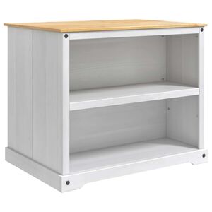 vidaXL Kuchynsk&yacute; ostrovn&yacute; set 2 ks Biely a vosk z medu