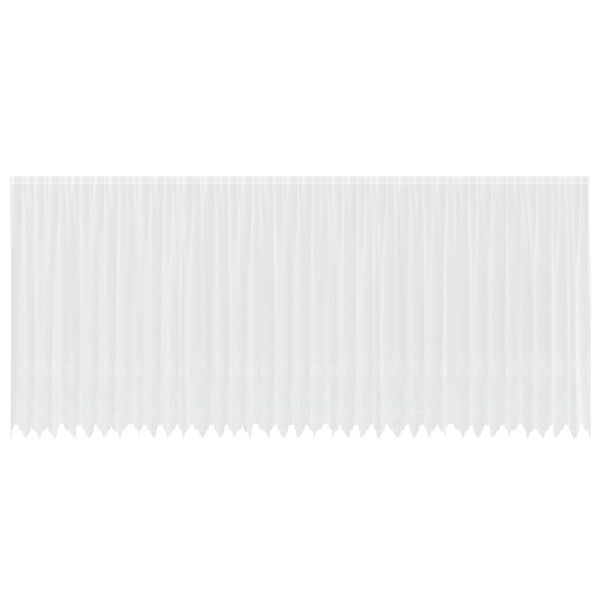 vidaXL Čipkov&aacute; z&aacute;clona so z&aacute;clonami Biela 900 x 240 cm Polyester