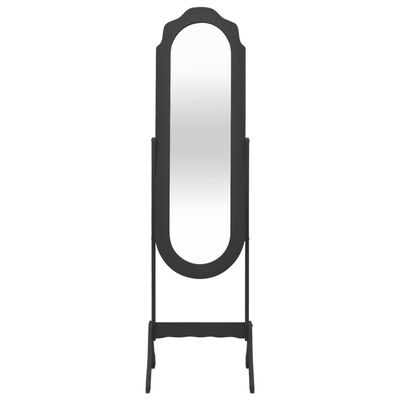 vidaXL Samostatne stojace zrkadlo čierne 46x48x164 cm