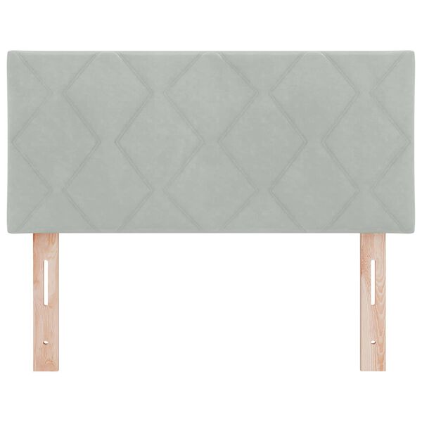 vidaXL LED hlavov&aacute; doska Svetlosiv&aacute; 90 cm Umel&aacute; koža