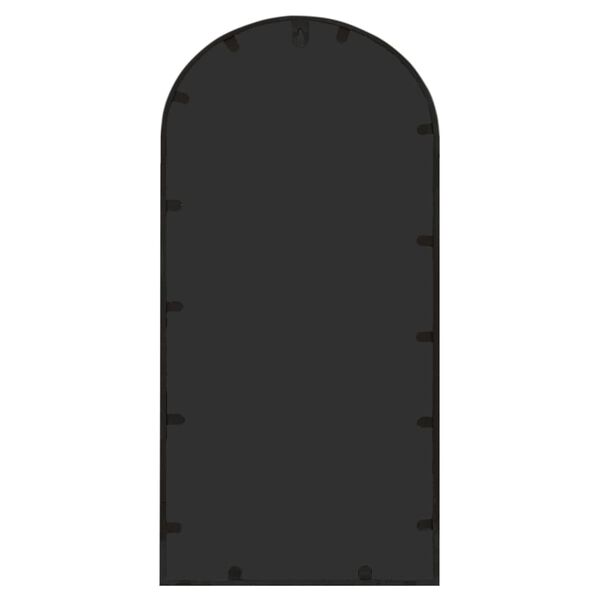 vidaXL Záhradné zrkadlo čierne 70x30 cm exteriérové železo