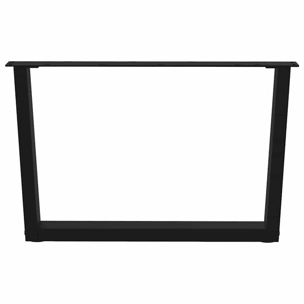 vidaXL Nohy konferenčn&eacute;ho stol&iacute;ka v tvare V, 2 ks, čierne, 70 x (42-43,3) cm, oceľov&eacute;