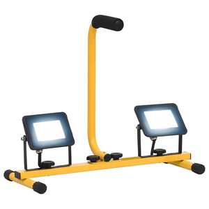 vidaXL LED reflektor s rukov&auml;ťou 2x20 W studen&eacute; biele svetlo