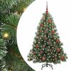 vidaXL Umel&yacute; vianočn&yacute; stromček s 150 LED-i Zelen&aacute; 150 cm PE a PVC
