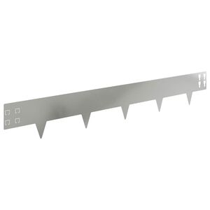 vidaXL Obrubn&iacute;k tr&aacute;vnika 20 ks 100 x 15 cm Oceľ Strieborn&aacute;