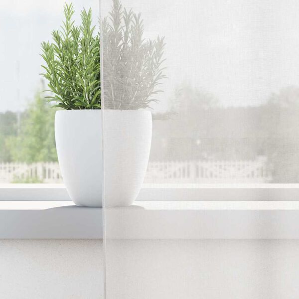 vidaXL Voálové závesy s vreckami na tyče, 2 ks, biele