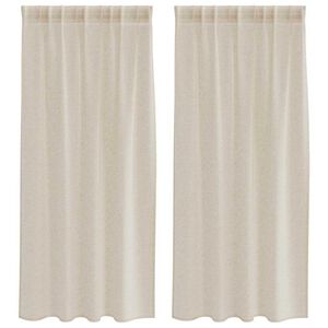 vidaXL Voile z&aacute;clona 2 pcs Pieskov&aacute; 175 x 140 cm Polyester