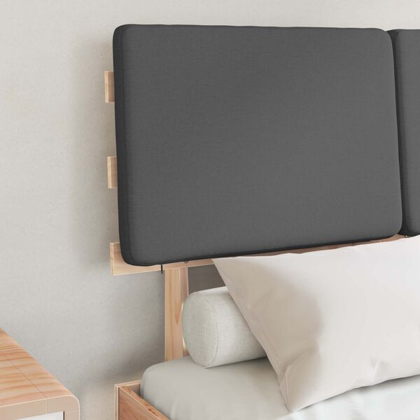 vidaXL Rám postele s čalúneným čelom Tmavo šedá 120 x 200 cm