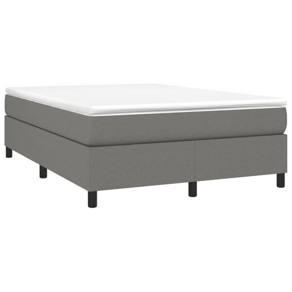 vidaXL Boxspring posteľ s matracom tmavosivá 140x200 cm látka