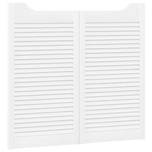 vidaXL Kladivov&eacute; dvere 2 ks 90 x 40 cm Borovicov&yacute; mas&iacute;v Biela