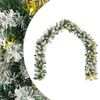 vidaXL Vianočn&aacute; girlanda Zelen&aacute; a biela 270 cm PVC 50 LED