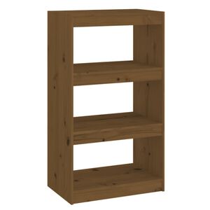 vidaXL Knižnica/deliaca stena medov&aacute; 60x30x103,5 cm mas&iacute;vna borovica
