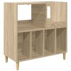 vidaXL Stojan na gramof&oacute;n Dub sonoma 82 x 39,5 x 82,5 cm
